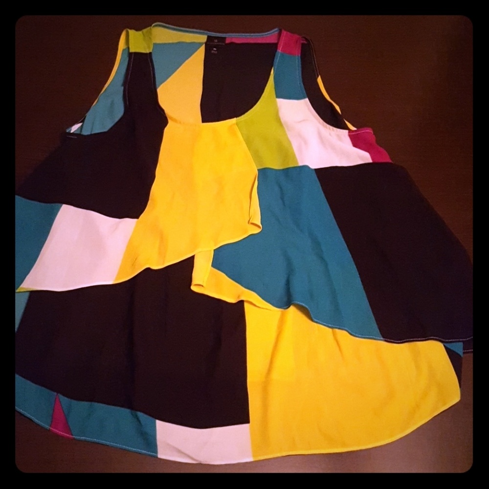 Worthington XL MultiColored chiffon tank